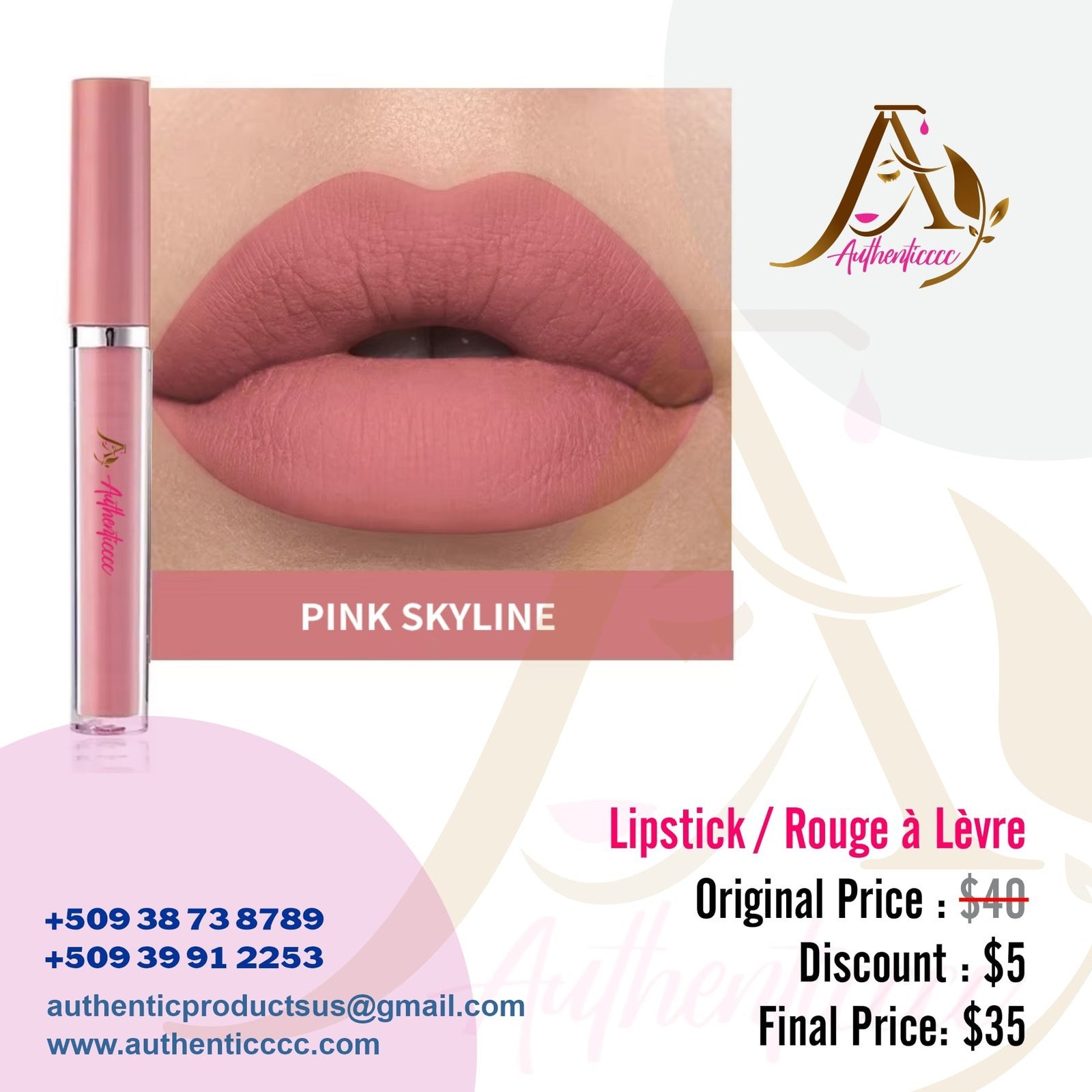 Rouge à Lèvres – Teinte Pink Skyline