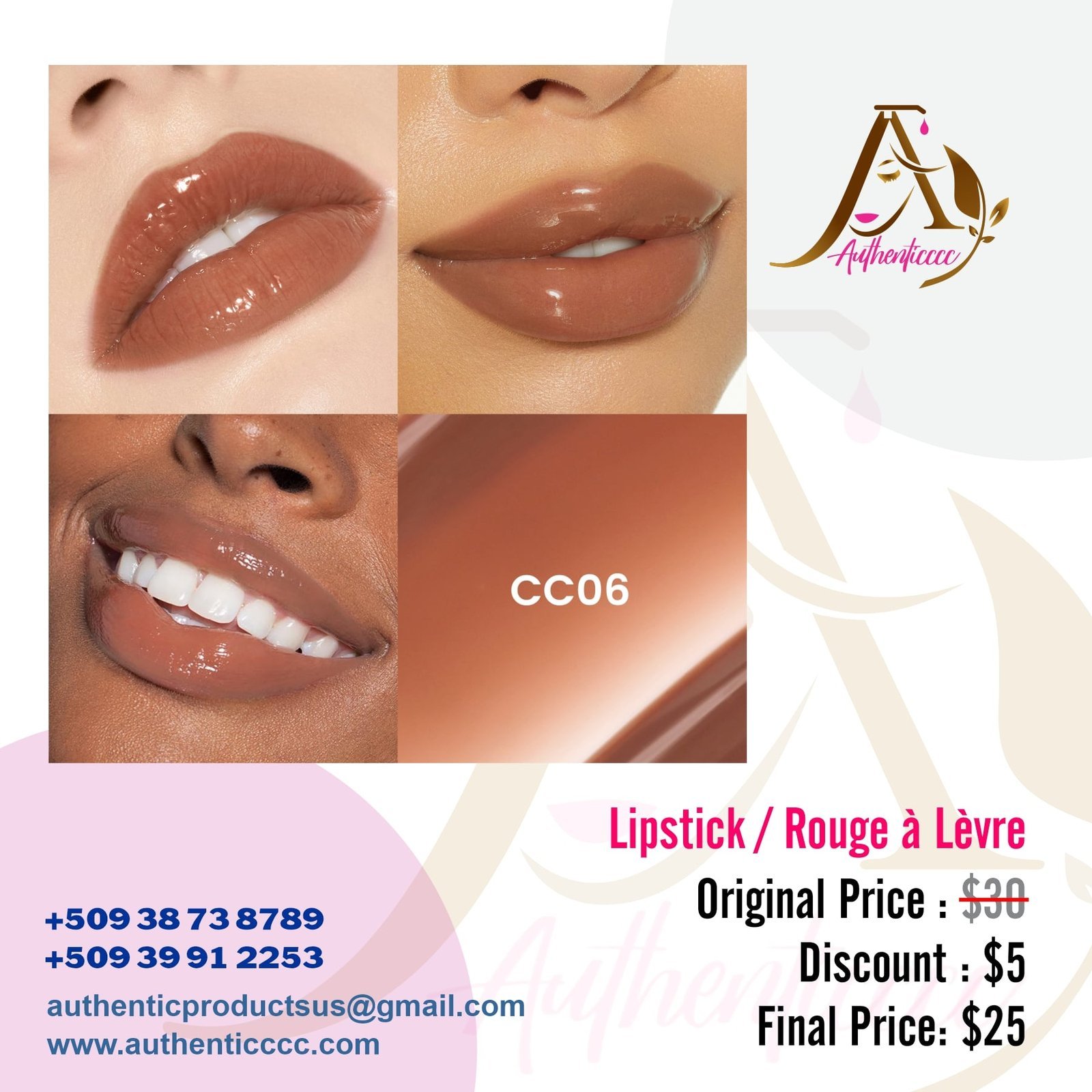 Lipstick CC06 – Brillance & Élégance