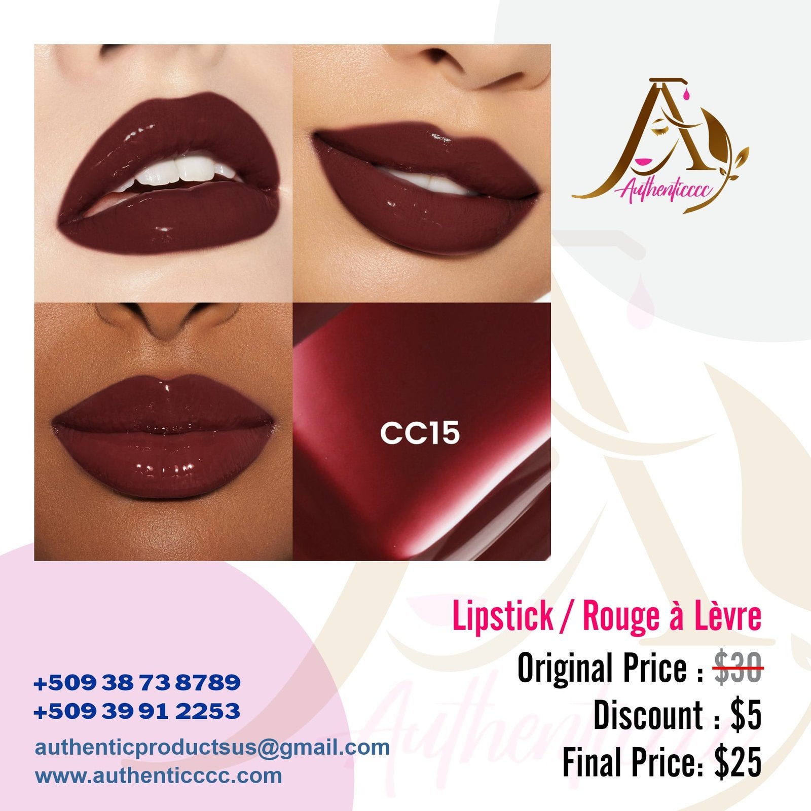 Lipstick CC15 – Rouge Profond