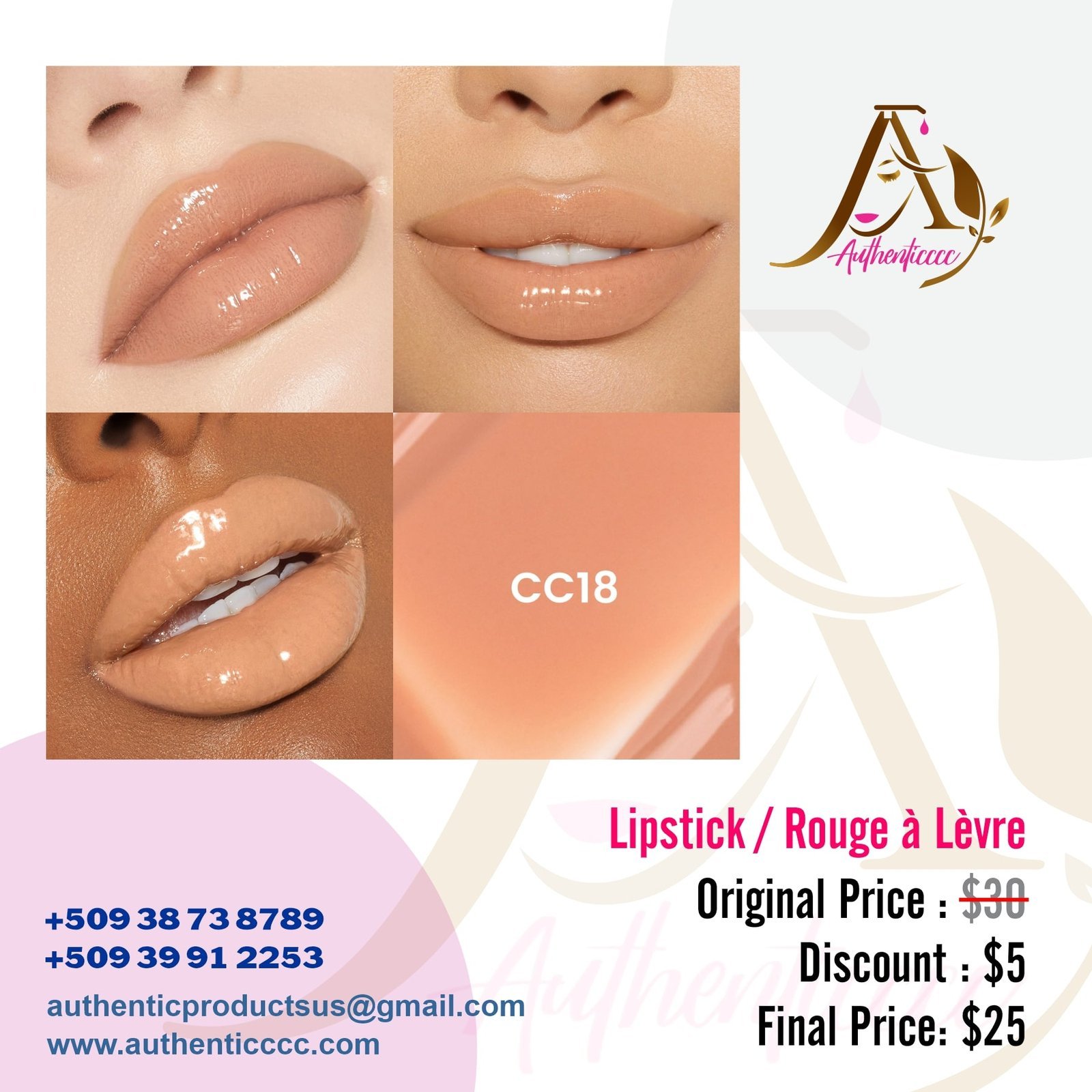 Lipstick CC18 – Nude Pêche