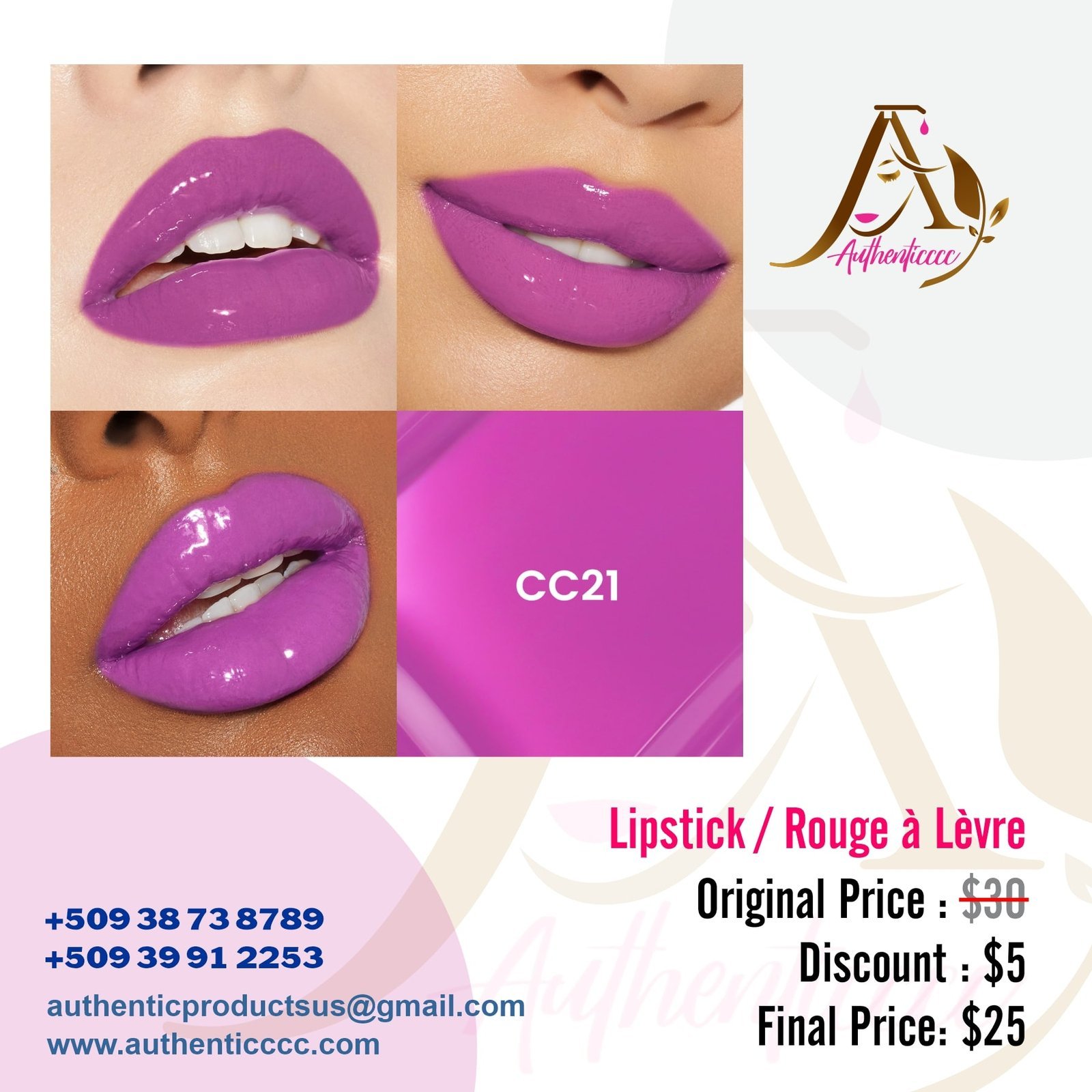 Lipstick CC21 – Violet Glamour