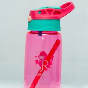 Gourde Enfant avec Paille – Rose & Vert 🌸💚